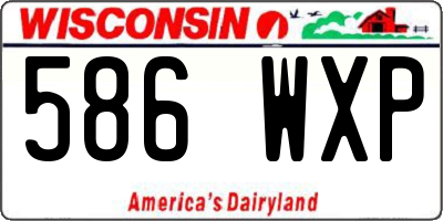 WI license plate 586WXP