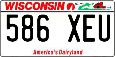 WI license plate 586XEU