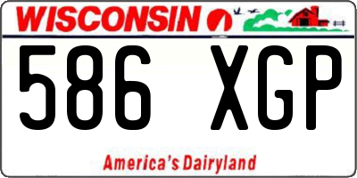 WI license plate 586XGP