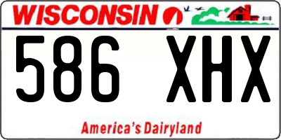 WI license plate 586XHX