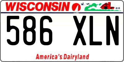WI license plate 586XLN