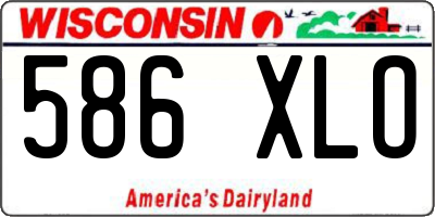 WI license plate 586XLO