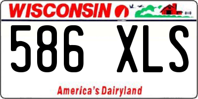 WI license plate 586XLS