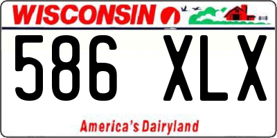 WI license plate 586XLX