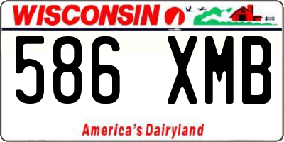 WI license plate 586XMB