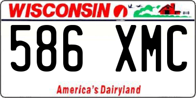 WI license plate 586XMC