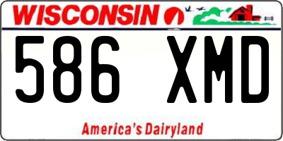 WI license plate 586XMD