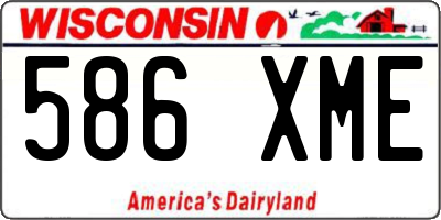 WI license plate 586XME