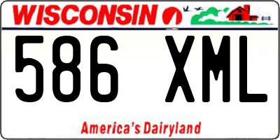 WI license plate 586XML