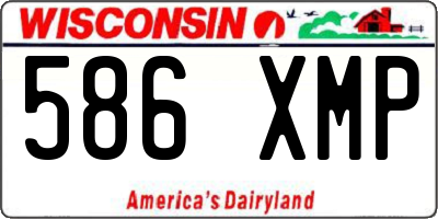 WI license plate 586XMP