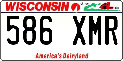 WI license plate 586XMR
