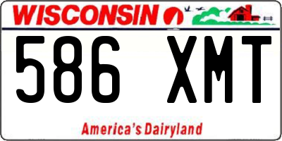 WI license plate 586XMT