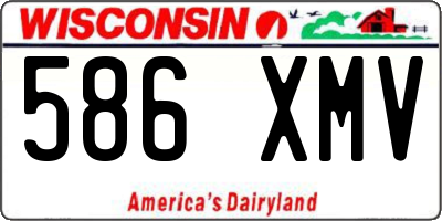 WI license plate 586XMV