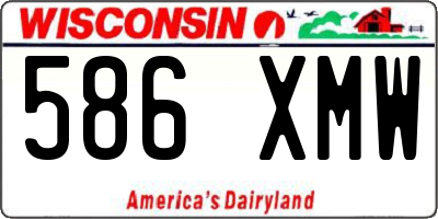 WI license plate 586XMW