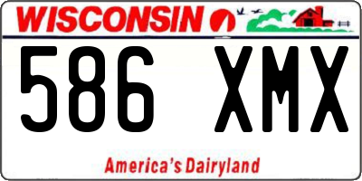 WI license plate 586XMX