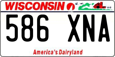 WI license plate 586XNA