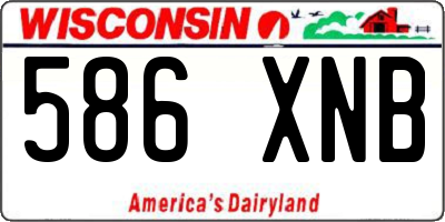 WI license plate 586XNB