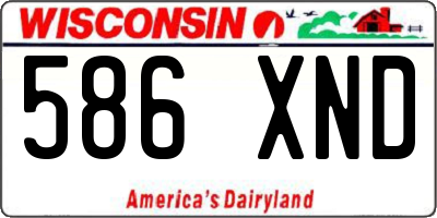 WI license plate 586XND