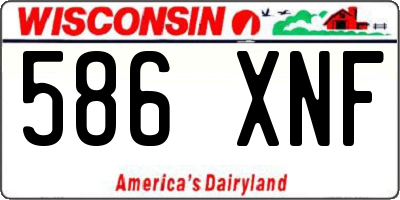 WI license plate 586XNF