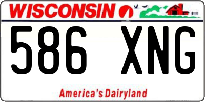 WI license plate 586XNG