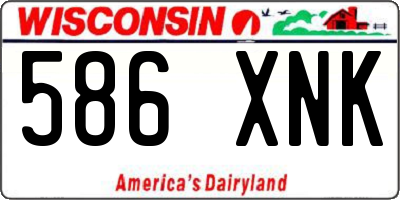 WI license plate 586XNK