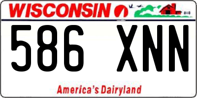 WI license plate 586XNN