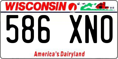 WI license plate 586XNO