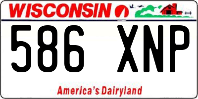 WI license plate 586XNP