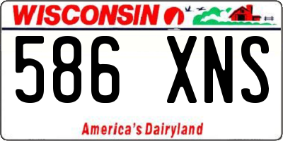 WI license plate 586XNS