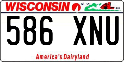 WI license plate 586XNU