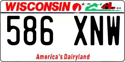 WI license plate 586XNW