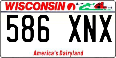 WI license plate 586XNX