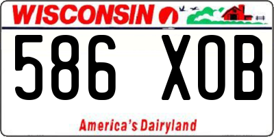 WI license plate 586XOB