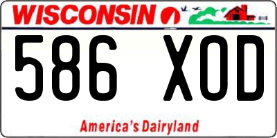 WI license plate 586XOD