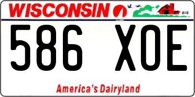 WI license plate 586XOE