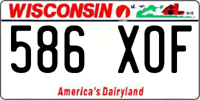 WI license plate 586XOF