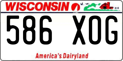 WI license plate 586XOG
