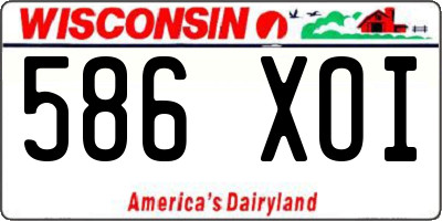 WI license plate 586XOI