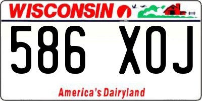 WI license plate 586XOJ