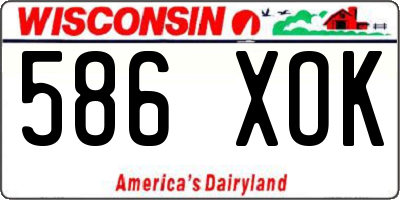 WI license plate 586XOK
