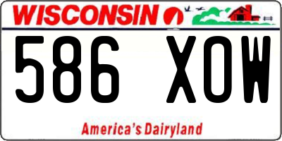 WI license plate 586XOW