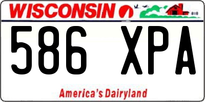 WI license plate 586XPA