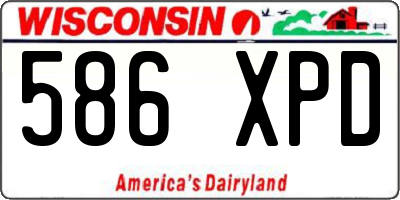 WI license plate 586XPD