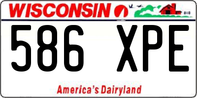 WI license plate 586XPE