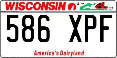 WI license plate 586XPF