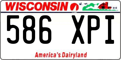 WI license plate 586XPI