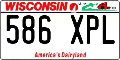 WI license plate 586XPL