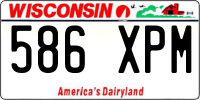WI license plate 586XPM