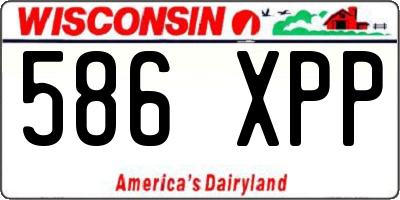 WI license plate 586XPP