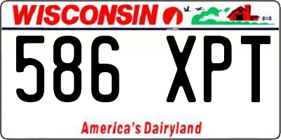 WI license plate 586XPT